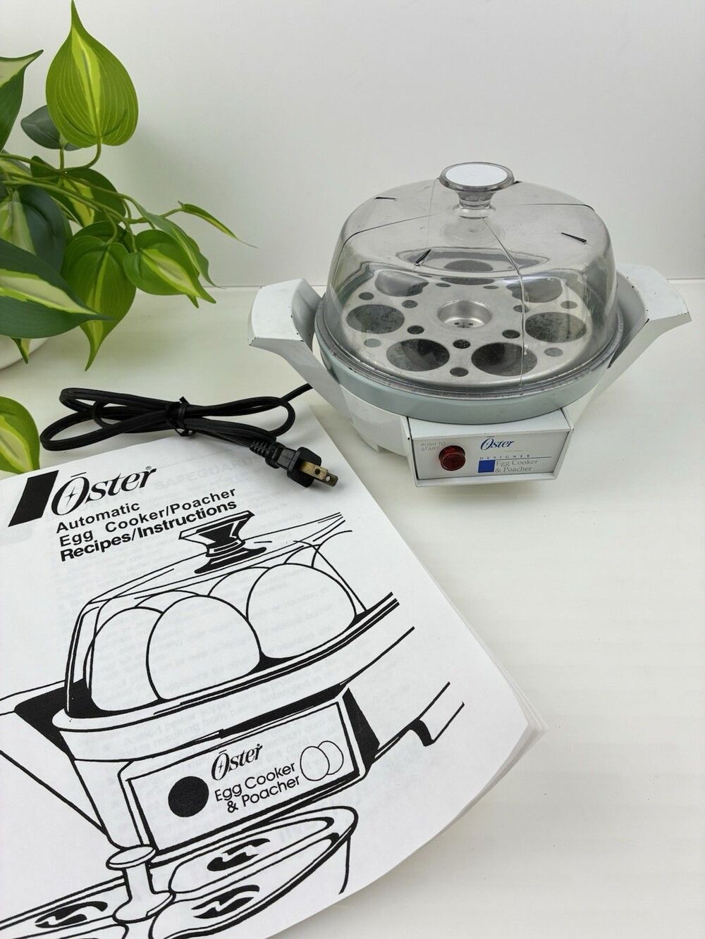 Oster Designer Egg Cooker Electric Poacher 580-20B Vintage